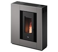 Poêle à granulés Cadel Vesta Plus 11 Up-Twin Autoclean 10,5 kW titane