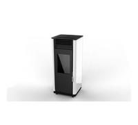 Poêle à granulés CALLIOPE 8 BLANC - Acier - Etanche - Blanc - 8kW