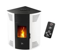 Poêle à granulés d’angle étanche Iseos 12,2 kW Blanc Sannover