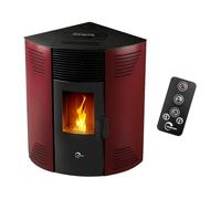 Poêle à granulés d’angle étanche Iseos 12,2 kW Bordeaux Sannover