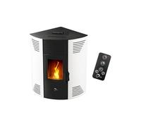 Poêle à granulés d’angle étanche Iseos 12,2 kW Blanc Sannover