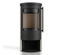 Poêle à granulés Drooff Aprica 2 Pellet 7,1 kW Corps noir, revêtement en pierre, PremiumWhite