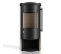 Poêle à granulés Drooff Aprica 2 Trend Pellet 7,1 kW Corps noir, revêtement en pierre, PremiumWhite