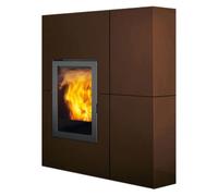 Poêle à granulés Edilkamin Blade 12++ Evo 12,1 kW Revêtement en acier bronze