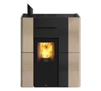 Poêle à granulés Edilkamin Blade H 15 Evo 14,9 kW Hydro Revêtement céramique Beige