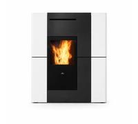 Poêle à granulés Edilkamin Blade H 19 Evo 19,2 kW Stahl Mattweißer