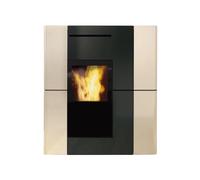 Poêle à granulés Edilkamin Blade H 23 Evo 22,8 kW Hydro Revêtement céramique Beige