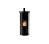 Poêle à granulés Edilkamin Celia Air Tight C 7,2 kW Revêtement latéral verre blanc