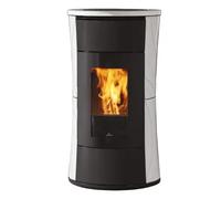 Poêle à granulés Edilkamin Cherie 9+ Evo Back 9 kW Revêtement en céramique blanc