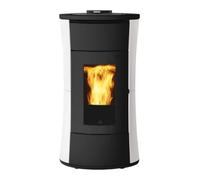 Poêle à granulés Edilkamin Cherie H 14 Evo 14,2 kW Hydro Revêtement en acier Blanc mat