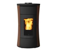 Poêle à granulés Edilkamin Cherie H 14 Evo 14,2 kW Hydro Revêtement en acier bronze
