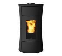 Poêle à granulés Edilkamin Cherie H 14 Evo 14,2 kW Hydro Revêtement en acier gris
