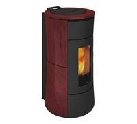 Poêle à granulés Edilkamin Cherie H 14 Evo 14,2 kW Hydro Revêtement en céramique bordeaux