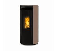 Poêle à granulés Edilkamin Libra 13++ Back Int 12,4 kW Acier moka