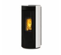 Poêle à granulés Edilkamin Libra 13++ Back Int 12,4 kW Stahl weiß