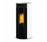 Poêle à granulés Edilkamin Libra 13++ Back Int 12,4 kW Verre blanc