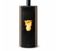 Poêle à granulés Edilkamin Libra X7 | 7,4 kW Acier moka, Sortie de fumée supérieure (Coax)