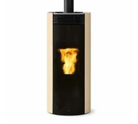 Poêle à granulés Edilkamin Libra X7 | 7,4 kW Acier sable, Sortie de fumée supérieure (Coax)