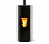 Poêle à granulés Edilkamin Libra X7 | 7,4 kW Stahl weiß, Sortie de fumée supérieure (Top)
