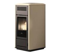 Poêle à granulés Edilkamin Milla H 12 Evo 11,9 kW Hydro Revêtement latéral + plaque de recouvrement en céramique parchemin