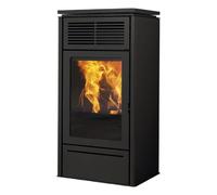Poêle à granulés Edilkamin Slide 7 Evo 6,9 kW Plaque de recouvrement en acier noir