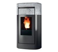 Poêle à granulés Edilkamin Vyda H 19 Evo 19,2 kW Hydro Revêtement en pierre ollaire