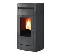 Poêle à granulés Edilkamin Vyda H 23 Evo 22,8 kW Hydro Revêtement céramique Gris foncé