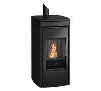 Poêle à granulés Edilkamin Yana 9+ Evo 9,2 kW Flancs en acier noir, couvercle en céramique noire opaque