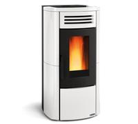Poêle à granulés de bois12.1kw acier blanc terryplusblanc