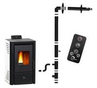 Poêle à granulés étanche Anita 9,4 kW Blanc Sannover + Kit d'installation Blanc G