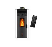 Poêle à granulés étanche EMMA 10 kW Blanc avec télécommande