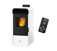 Poêle à granulés étanche Izedia 13 8 kW Blanc Sannover
