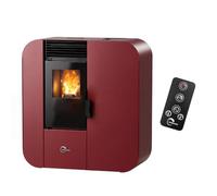 Poêle à granulés Etanche Slim Astral 13,8 kW Bordeaux Sannover