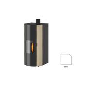 poêle à granulés godin charance 2 493113 blanc mat 9 kw