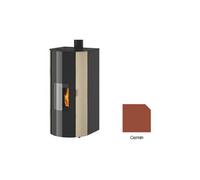 poêle à granulés godin charance 2 493113 carmin mat 9 kw