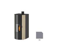 poêle à granulés godin charance 2 493113 gris brillant 9 kw