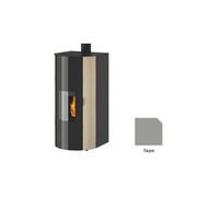 poêle à granulés godin charance 2 493113 taupe brillant 9 kw