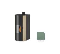 poêle à granulés godin charance 2 493113 vert flamand brillant 9 kw