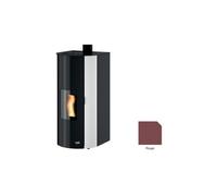 poêle à granulés godin lurus 2 493104 peint rouge 6 kw