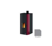 poêle à granulés godin trana 2 493107 gris platine 9 kw