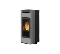 Poêle à granulés Hydro Edilkamin Tera H 30 Evo 29,3 kW Hydro Verkleidung Keramik Hellgraue matte