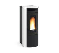 Poêle à granulés La Nordica Extraflame Costanza Idro 17 kW Hydro acier blanc