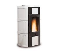 Poêle à granulés La Nordica Extraflame Iside Idro H15 | 18,1 kW Hydro Majolique blanc