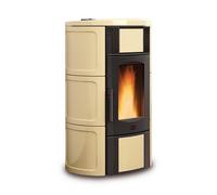 Poêle à granulés La Nordica Extraflame Iside Idro H15 | 18,1 kW Hydro Majolique parchemin