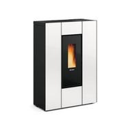 Poêle à granulés La Nordica Extraflame Marilena Plus AD Crystal 8 kW Bardage en verre, blanc