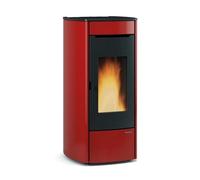 Poêle à granulés La Nordica Extraflame Marina Idro H13 | 17,5 kW Hydro Revêtement acier Bordeaux