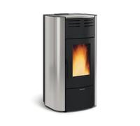 Poêle à granulés La Nordica Extraflame Raffaella Idro H18 5.0 | 23,6 kW hydro acier silver