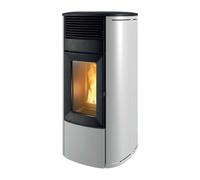 Poêle à granulés MCZ CLUB Absolute Comfort Air 12 M3 11,9 kW Couvercle en métal blanc, plateau en céramique noir mat