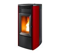 Poêle à granulés MCZ EGO Comfort Air 10 M3 10 kW acier bordeaux