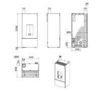 Poêle à granulés MCZ EIKO Natural Matic 6 UP! M1 Core 6 kW Verkleidung Piombo